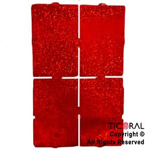 CORTINA DE CUADROS METALIZADA HOLOGRAFICA ROJO LASER 2 MT X 1MT x 1